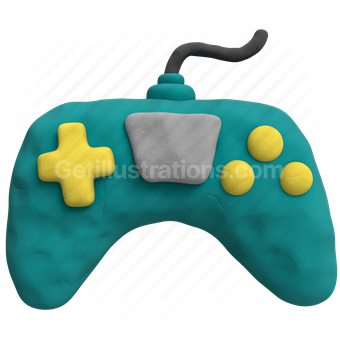 gamepad, controller, video game, entertainment, play, joystick, digital